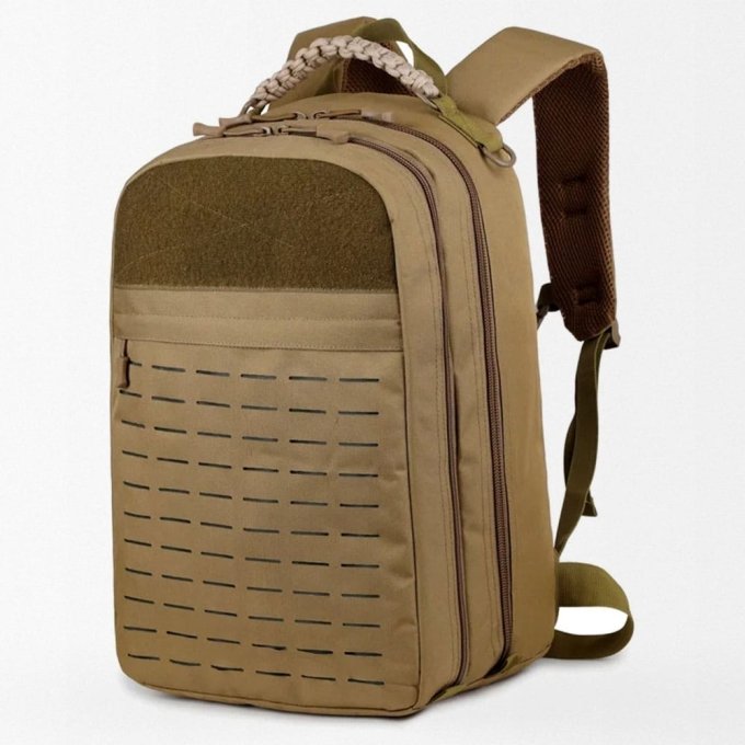 Laser cut molle backpack Kakhi