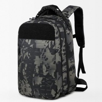 Laser cut molle backpack Multicam Black