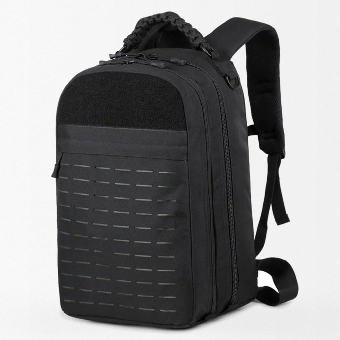 Laser cut molle backpack Black