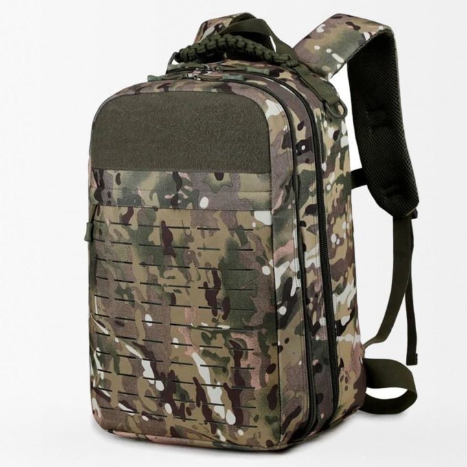 Laser cut molle backpack Multicam