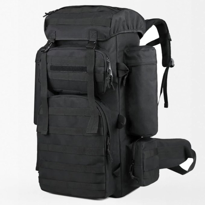 Military hiking backpack Black
