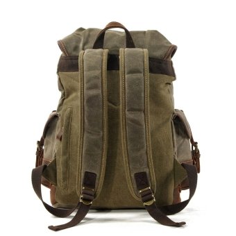 Military style canvas backpack