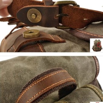 Military style canvas backpack