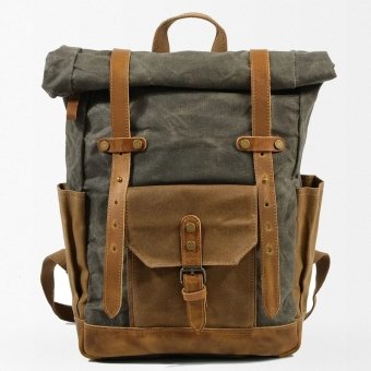 Retro army backpack Olive