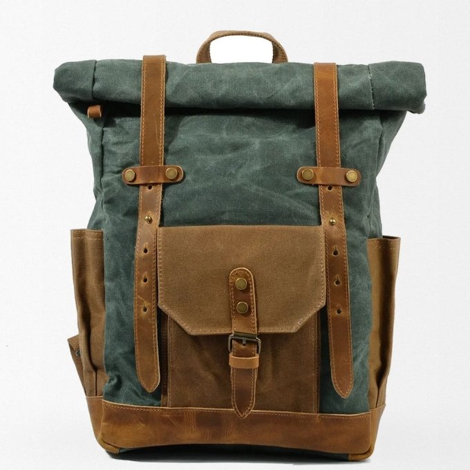 Retro army backpack Green