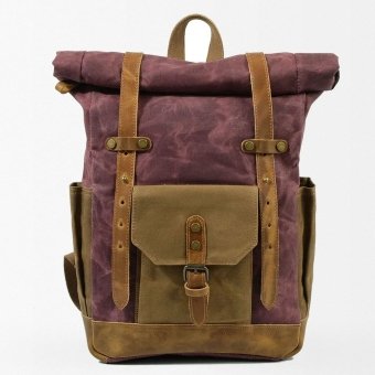 Retro army backpack Red
