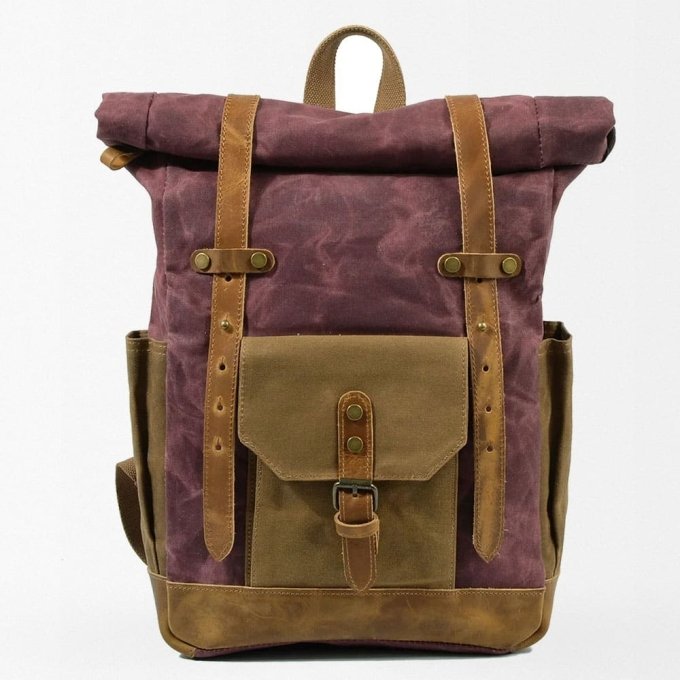 Retro army backpack Red