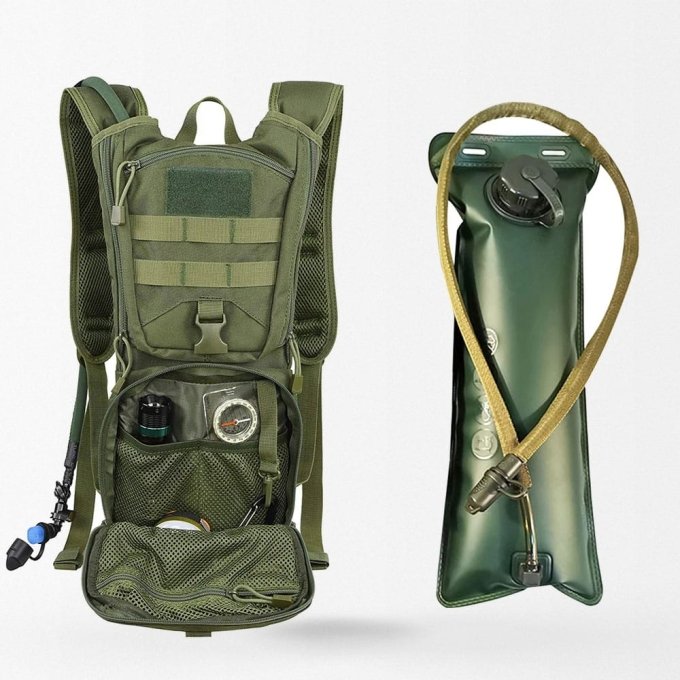 Tactical backpack with hydration bladder Olive