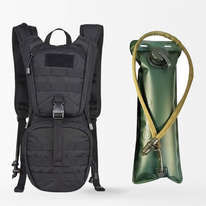 Tactical backpack with hydration bladder Black