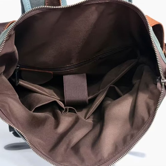 Vintage military canvas backpack
