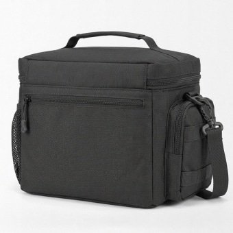 Black tactical thermal lunch bag