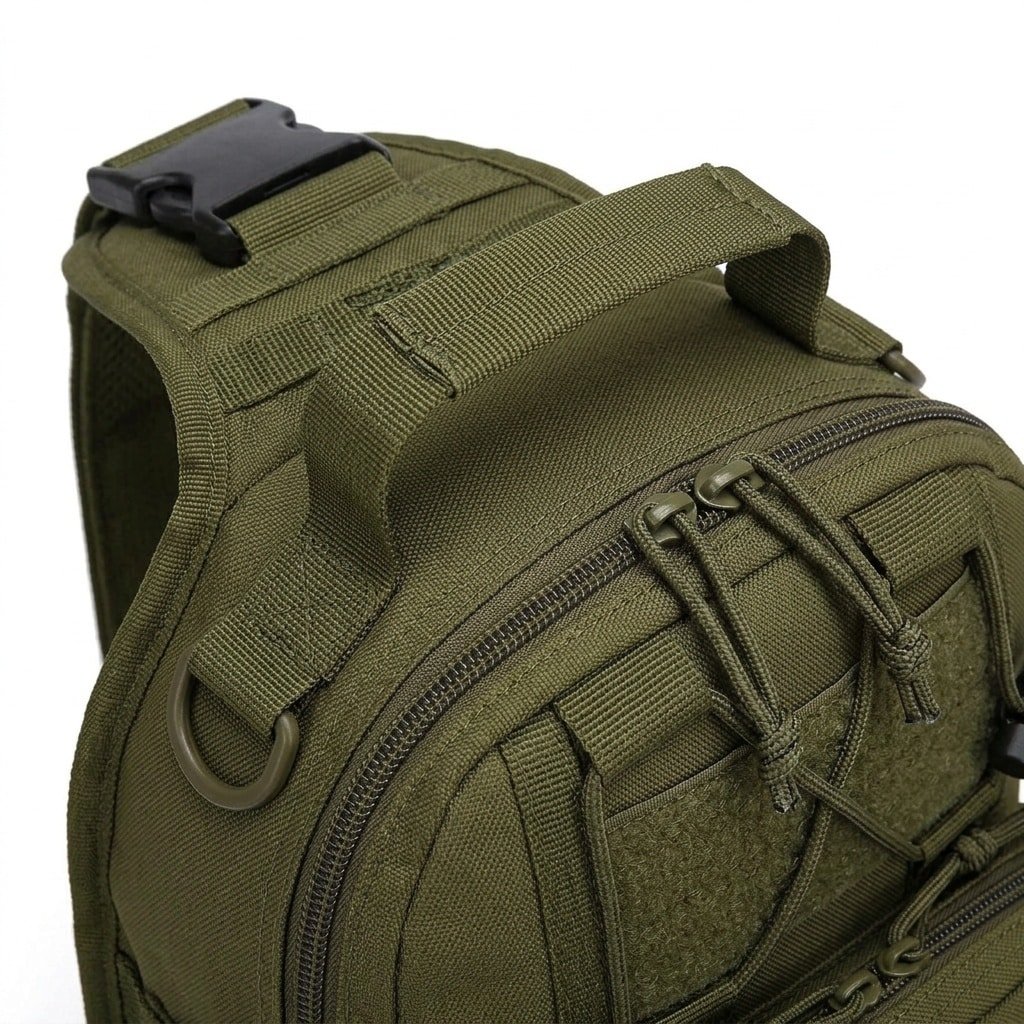 Tactical sling bag olive - Image 2