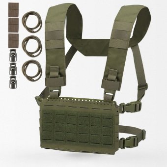 3 mags Molle chest rig "MK5" Ranger Green