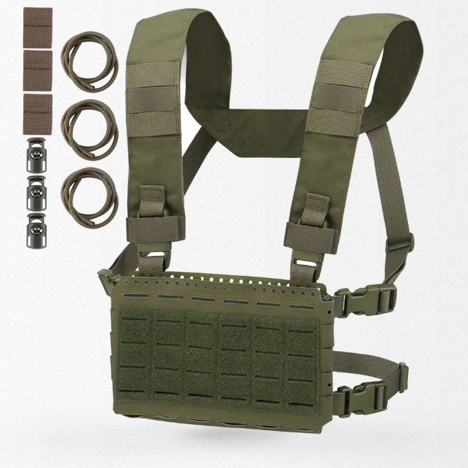 3 mags Molle chest rig "MK5" Ranger Green