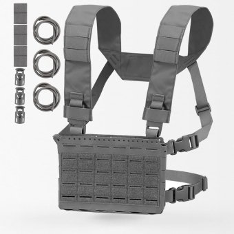 3 mags Molle chest rig "MK5" Grey