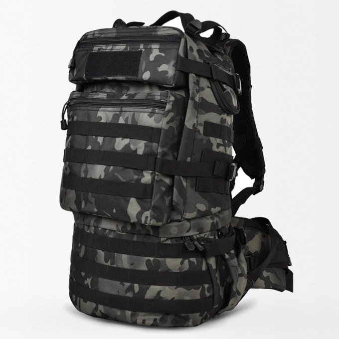 50L molle tactical backpack Black Multicam