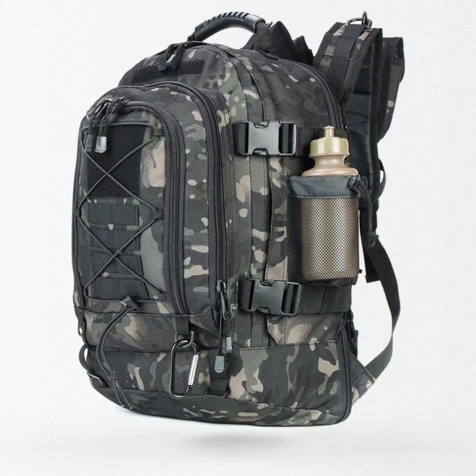 60L military backpack Multicam Black