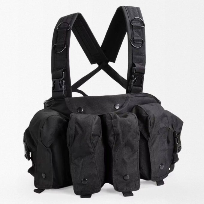 8 mag Black ak chest rig