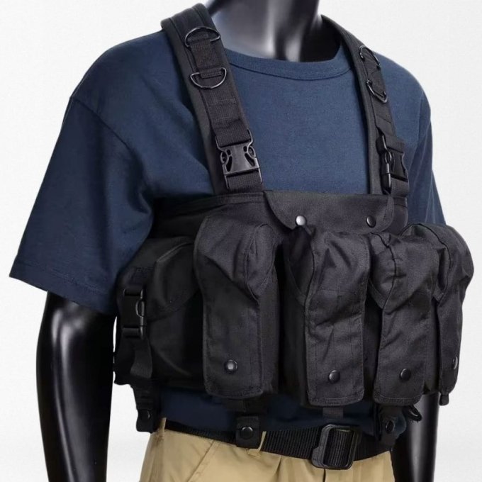 8 mag Black ak chest rig