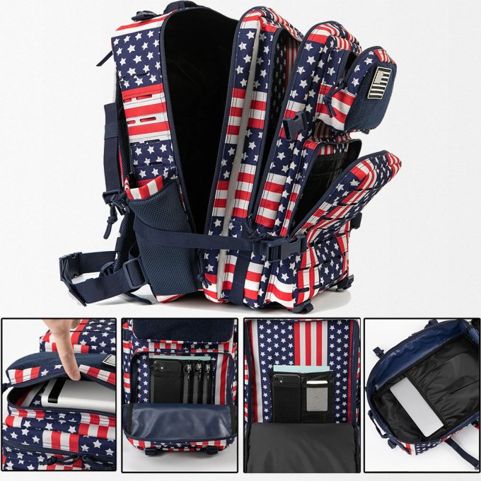 American flag tactical backpack 50L