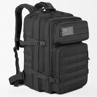 Black tactical backpack 45L