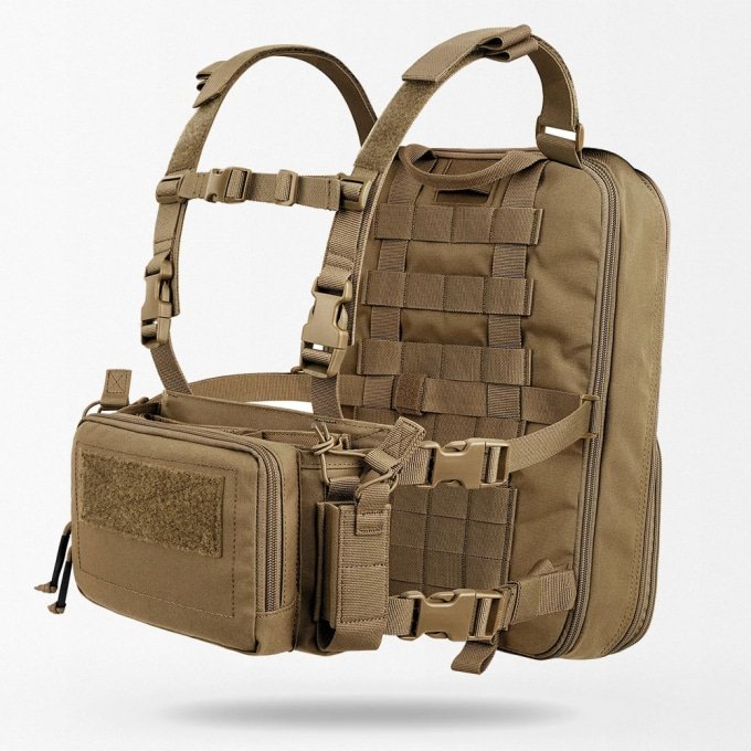 Chest rig with backpack "D3" Coyote Brown