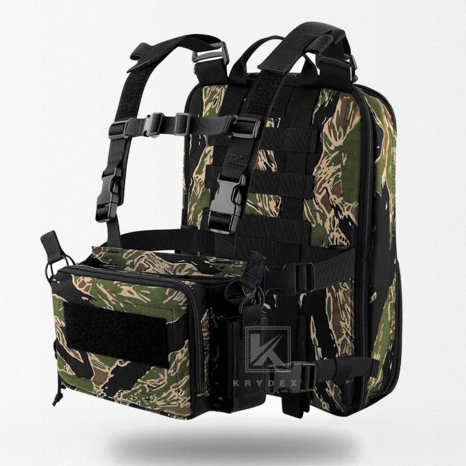 Chest rig with backpack "D3" Tiger Stripes