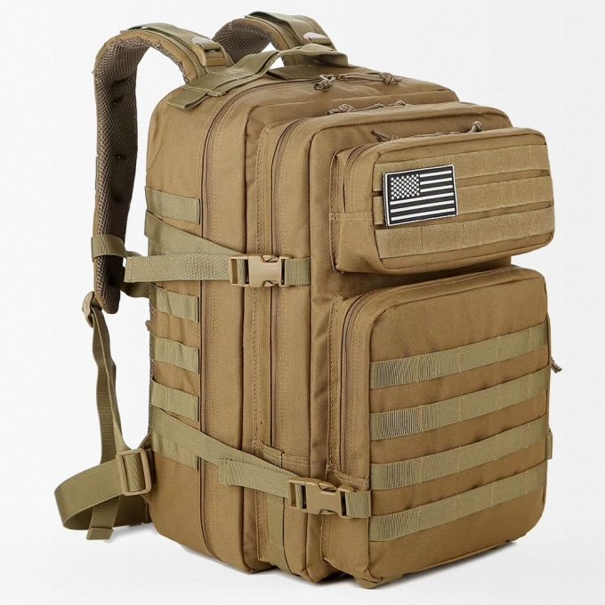 Coyote brown tactical backpack 45L