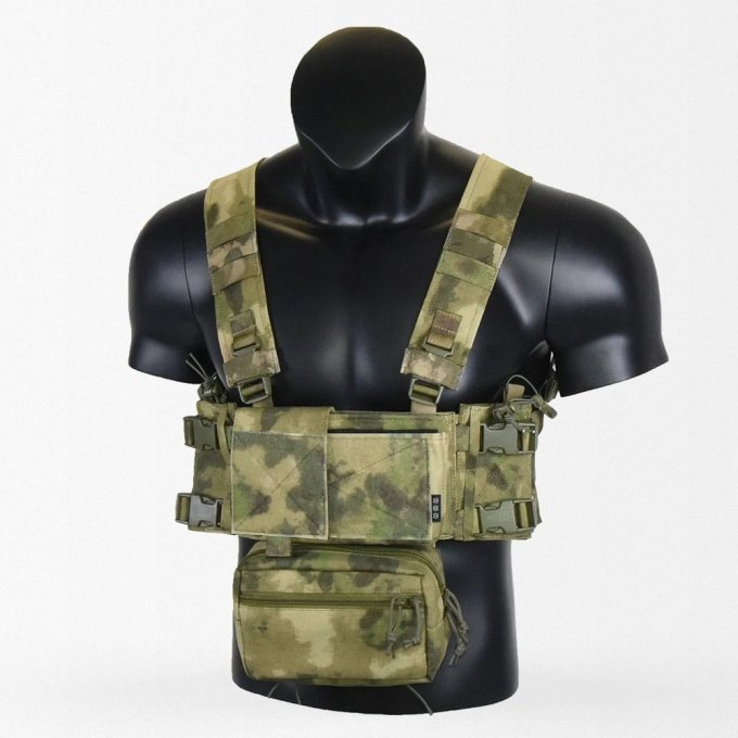 H harness chest rig with mag pouches "Elyt" A-Tacs FG
