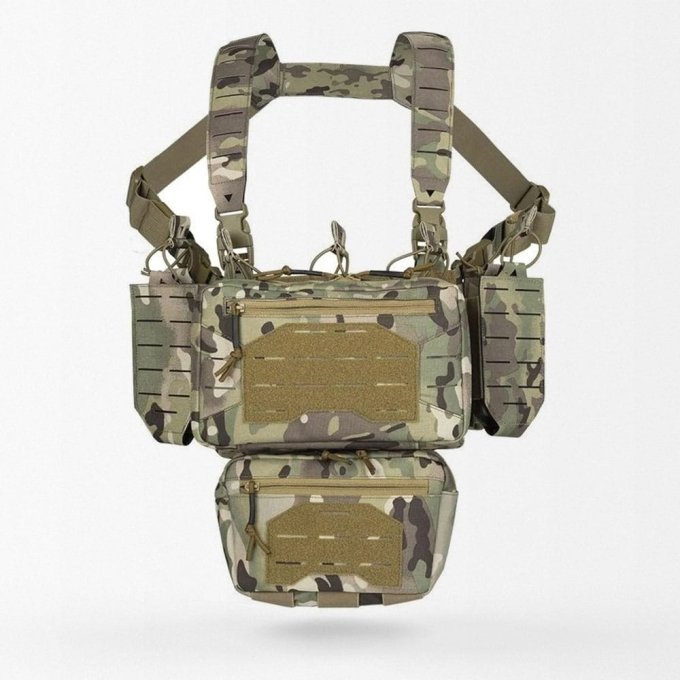 Laser cut molle chest rig "YKD" Multicam