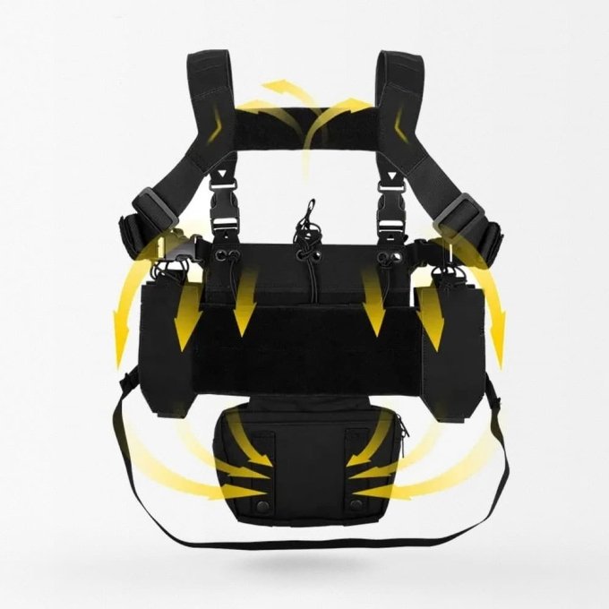 Laser cut molle chest rig "YKD"