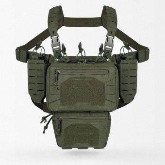 Laser cut molle chest rig "YKD" Ranger Green