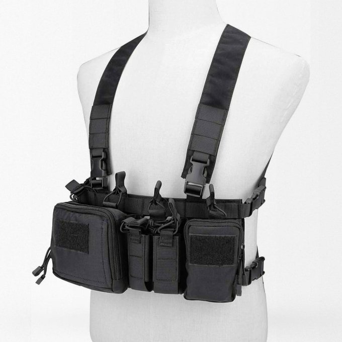 Light chest rig black