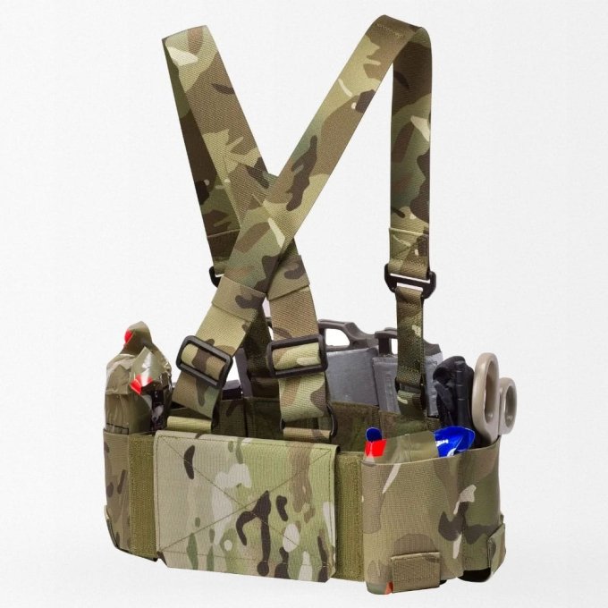 Low vis chest rig Cummerbund "KRDX" Multicam