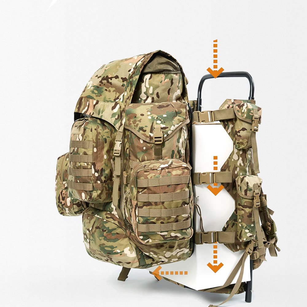 Military Rucksack With Frame Multicam