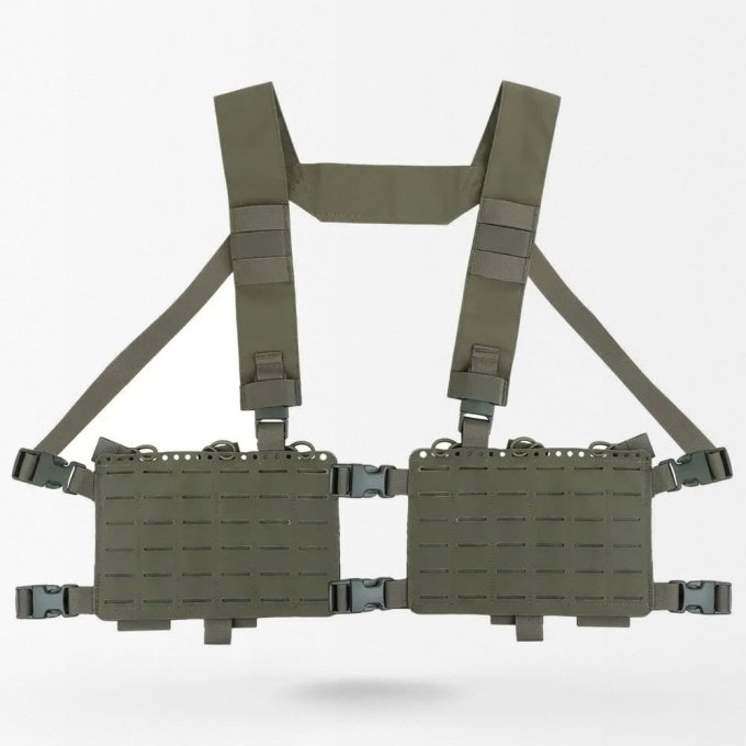 Minimalist chest rig for ar15 type mags (5.56) Ranger Green