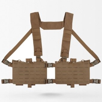 Minimalist chest rig for ar15 type mags (5.56) Coyote Brown