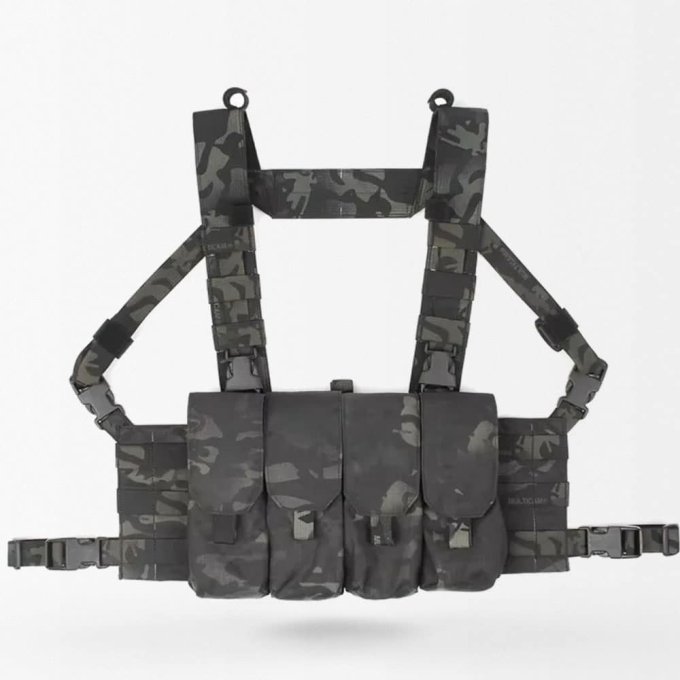 Modern chicom chest rig Multicam Black