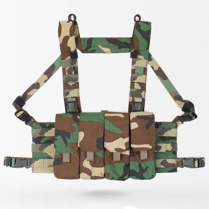 Modern chicom chest rig Woodland