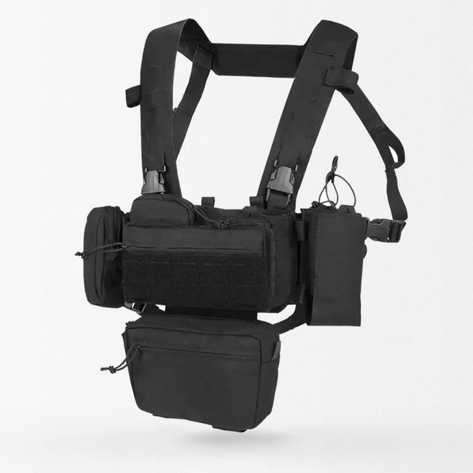 Modular chest rig for special forces "Y-Keda" Black