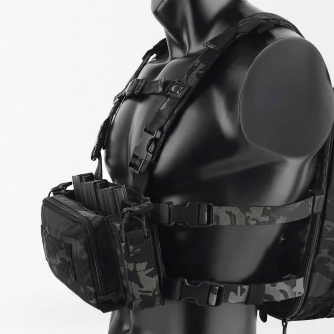 Multicam black micro chest rig "D3CRM"