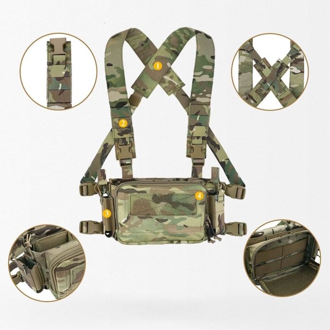 Multicam micro chest rig "D3CRM"