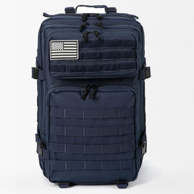 Navy blue molle backpack 45L