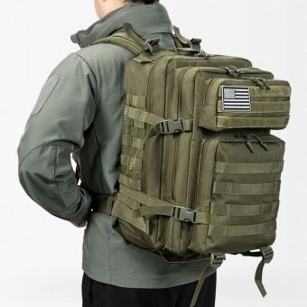Olive green tactical backpack 45L