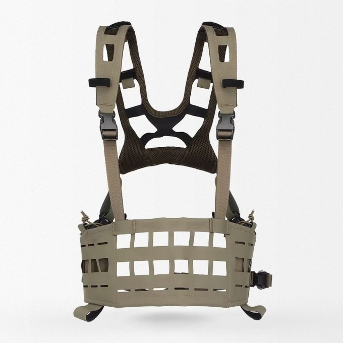 Ultra light chest rig" SPC" - Laser Cut Molle Ranger Green