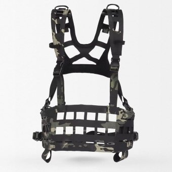Ultra light chest rig" SPC" - Laser Cut Molle Multicam Black