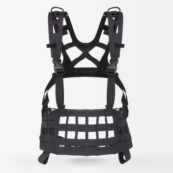 Ultra light chest rig" SPC" - Laser Cut Molle Black
