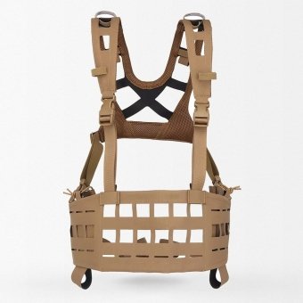 Ultra light chest rig" SPC" - Laser Cut Molle Coyote Brown