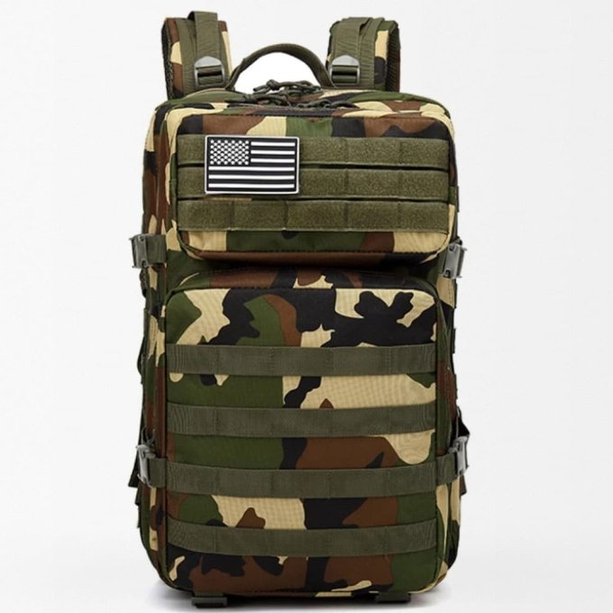 Woodland camo backpack 45L