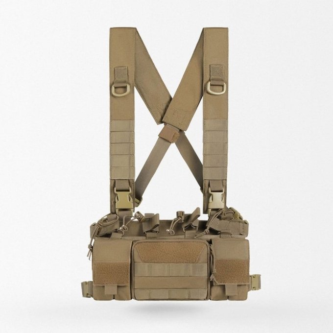 X harness quick release chest rig "Tigris" Coyote Brown